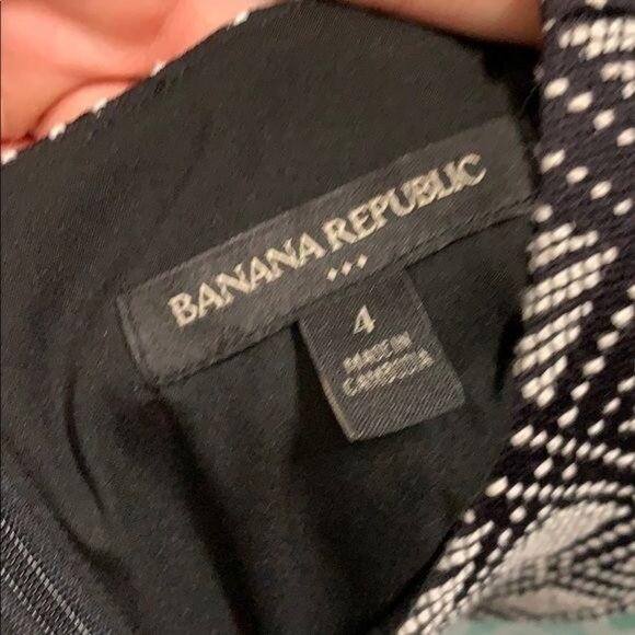 Banana Republic Shift Dress Size 4 Diamond Geometric Pattern Short Sleeved - Picture 4 of 6